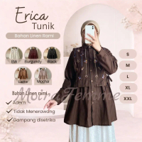 Erica tunik - XXL XL L M S linen rami bordir busui friendly