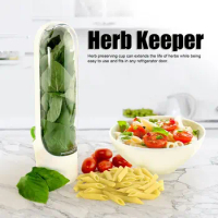 Herb Keeper Herb Storage Container Savor Preserver For Cilantro Mint Parsley Asparagus