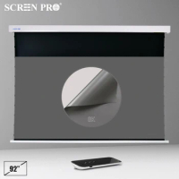 92inch Electric Retractable Projection Screen 16:9 Motorized ALR Screen With Remote For Long-Throw/Short-Throw Video Projector