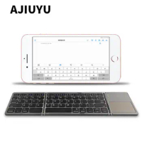 Three folded wireless Bluetooth Keyboard For Apple iPhone X XS Max iphone 7 8 Plus 7Plus 6 6sPlus 5 5S SE x s Mobile Phone Case