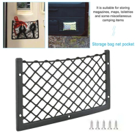 Cargo Mesh Nets Elastic Cargo Storage Shelf Driver Storage Netting Pouch Car Seat Back Organizer for RV Truck Lorry Coach Camper