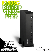 iStyle G2 AMD迷你電腦 (R1505G/32G/2TB SSD+512G SSD/FD)