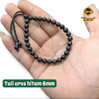 Gelang akar bahar yuser tali arus hitam 6mm original Bracelets tangan