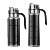 【EZlife】高硼硅玻璃重力開合油壺(450ml/550ml)