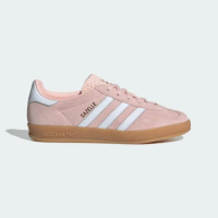 【adidas 愛迪達】休閒鞋 男鞋 女鞋 運動鞋 GAZELLE INDOOR W 粉白 IH5484