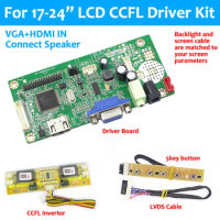 58A Support 17-24 inch LCD LED Screen HDMI VGA Audio PC Display Kit Monitor Driver Board Kit CCFL WLED with Amplifier Output