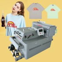 Kingjet pet film dtf printer set xp600 i3200 t shirt dtg 30cm 60cm 2 heads printing machine a2 a3 large dtf printer