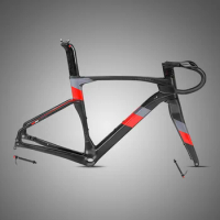 TWITTER CYCLONEpro Full Hidden Disc Brake Carbon Fiber Road Frame With Front Fork and Integrated Handlebar Bike Accessories