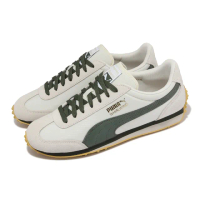 【PUMA】休閒鞋 Whirlwind Classic+ 男鞋 米白 軍綠 麂皮 復古(374849-04)