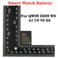 LQ - S1 3.7V 380mAh Smartwatch Battery LQ-S1 Replacement Batteries For QW09 DZ09 W8 A1 U8 V8 X6 Smart Watch Battery