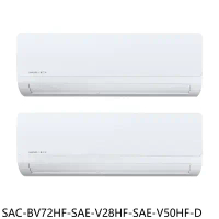 三洋【SAC-BV72HF-SAE-V28HF-SAE-V50HF-D】變頻冷暖福利品1對2分離式冷氣