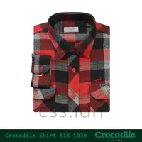 Kemeja Pria Lengan Panjang Crocodile 818-1038 Merah M