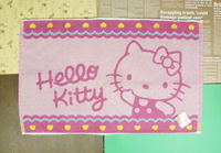【震撼精品百貨】Hello Kitty 凱蒂貓 地墊 活潑粉色圖案 震撼日式精品百貨