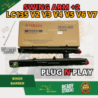 YAMAHA Swing Arm Lc135 V2-V7 +2 Inci +3 Inci Cutting Standard Black Parts Pnp Set Lengkap 2 Inci 3 I