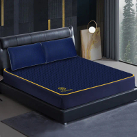 【Hilton 希爾頓】湛藍之夜6D石墨烯可水洗透氣床包式/雙人(床墊/床包)