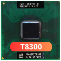 Intel Core 2 Duo T8300 SLAPA SLAYQ 2.4 GHz Used Dual-Core Dual-Thread CPU Processor 3M 35W Socket P