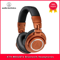 100% Original Audio Technica ATH-M50xBT2 Bluetooth Headphones Professional Monitor Headset Over-ear Closed-back Dynamic Earphone