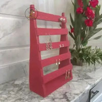 Tempat Display Perhiasan Anting model Susun Putih