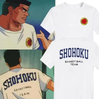 Japanese Anime Slam Dunk Shohoku Basket Ball Team T-Shirt Sakuragi Hanamichi Print T Shirts Oversized Cosplay Unisex Clothes