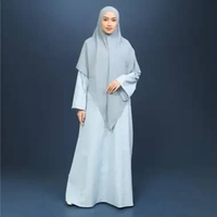 Lozy Hijab - Sora Dress (Dress Denim Jeans Pocket Ruffle Bahan Cotton Denim Unfinished Look) Ruffle 