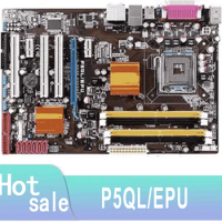 P5QL/EPU Desktop Motherboard P43 Socket LGA 775 Q8200 Q8300 DDR2 Original Used Mainboard On Sale