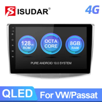 ISUDAR Android 10.0 Car Radio For VW/Volkswagen/Passat B7 B6 CC DVD Player Multimedia Audio RAM 8GB ROM 128G DSP FM No 2DIN