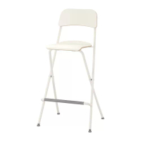 FRANKLIN 折疊吧台椅, 白色/白色, 適用檯面110公分高