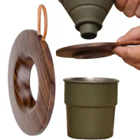 Coffee Dripper Holder Wood Cone Dripper Rack Funnel Holder Coffee Filter Stand Filter Cup Holder Universal Portable Elegant For