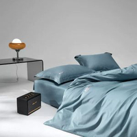 貢緞長絨棉棉床上四件套棉床單被套感床品床笠三件套