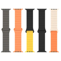Original NEW Liquid Silicone Magnetic Bands for Apple Watch Band Ultra 2 Series 9 SE Iwatch 42mm 44mm 45mm 49mm 38mm 40mm 41mm