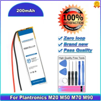 200mAh For Plantronics M20 M50 M70 M90 E10 E80 For Seasonic LV209 Explorer 80 500 Bluetooth Headset Battery LSSP371031AB Battery