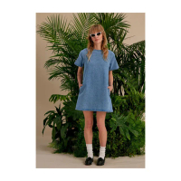 【LEVIS 官方旗艦】Wellthread 環境友善系列 女款 牛仔短袖洋裝 熱賣單品 A7549-0000