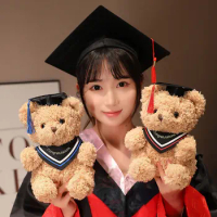 Doctor's Clothing Teddy Bear Doll Plush Toy Small Sitting Bear Doll Boys Girls Students Graduation Gift