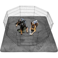 Hot Selling Pet Anti Slip Mat Large Dog Cage Mat Urine and Water Barrier Coral Velvet Sleeping Mat Washable