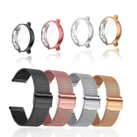 Strap For Samsung Galaxy Watch 4 5 6 Active 2 40mm 44mm Band With Protector TPU Case Screen Watch 3 41mm Bracelet Accessories