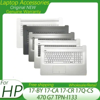 NEW US Keyboard for HP 17-BY 17-CA 17-CR 17Q-CS 470 G7 TPN-I133 Laptop Palmrest Upper Cover Case Backlit keyboard Replacement