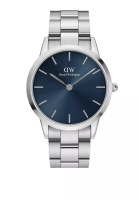 Daniel Wellington Iconic Link ARCTIC BLUE SUNRAY Dial 40mm Men's Stainless Steel Watch with Link Strap - Sliver - 男士手錶 男錶 Watch for men - 丹尼爾惠靈頓DW OFFICIAL