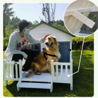 Four seasons universal wooden kennel rain-proof outdoor dog house large and small dog cage fence dog house outdoor dog villa