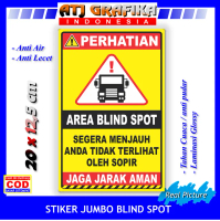 Stiker jumbo blind spot tidak terlihat sopir area bahaya berkendara sticker safety riding kendaraan
