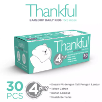 Thankful Thankful Face Mask Kids Earloop Daily 30s