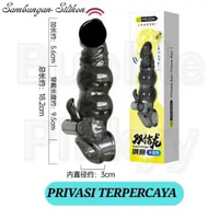 Alat bantu pria Sarung Kesehatan Pria Condomm Meleon Bergetar Bahan Silikon Lembut Bisa Dicuci - A n