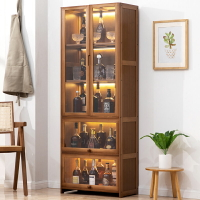 酒櫃展示櫃現代簡約網紅小酒櫃歐式實木家用靠墻置物架客廳