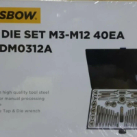 Hand Tap Dies Set Krisbow 40pcs RTDM0312A