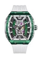 Bonest Gatti 自動中性不鏽鋼手錶，橡膠錶帶