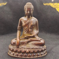 Purple copper Buddha ornament, Buddha statue of Sakyamuni, lotus seat statue, Buddha statue of the Great Sun Tathagata