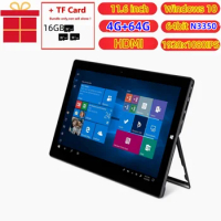 Hot 64-Bit 11.6" Windows 10 Tablet PC 4GB RAM 64GB ROM Intel Celeron N3350 Type C 1920x 1080IPS HDMI -Compatible Tablets