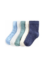 ถุงเท้าเด็กโตผู้ชาย Textured Baby - 5 แพ็ค JL880 หลากสี