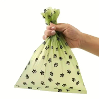 A CUTE Pet Cleanup EPI Biodegradable Dog Poop Bags with Dispenser 15 Bags/roll Pet Garbage Bag Eco-