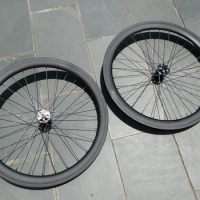 Ultra Light Wheel 50mm Full Carbon Road Cyclocross Bike Clincher Wheelset Disc Brake Thru Axle Front 110*12mm / Rear 148*12mm