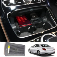 Car Wireless Charger 15w For Mercedes Benz W213 E200 E260 E300 Accessories Wireless Charging Cigarette Lighter